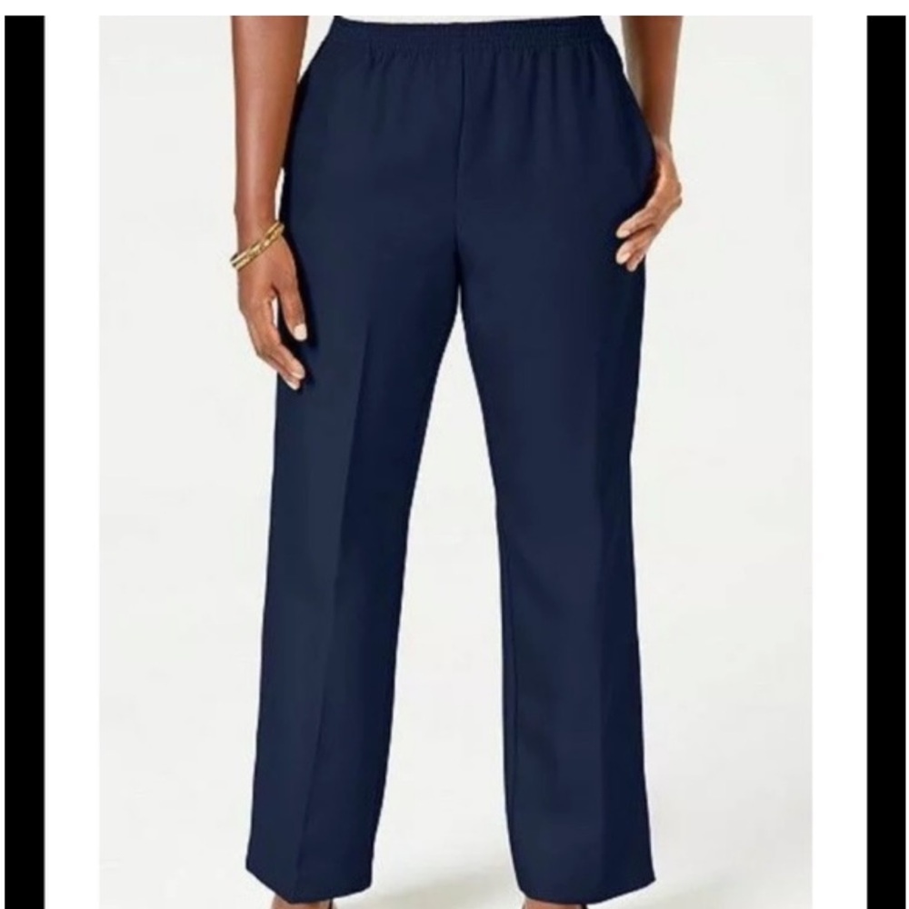 Macy’s Karen Scott Comfort Waist 1X Classic Pants Intrepid Blue New with tags